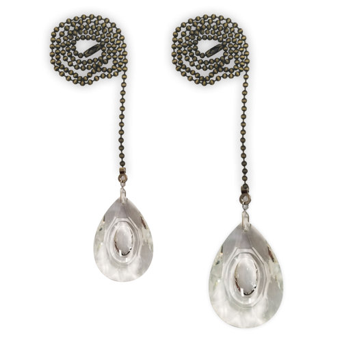 RoyalDesigns Center Burst Crystal Faceted Ceiling Fan Pull Chains Wayfair